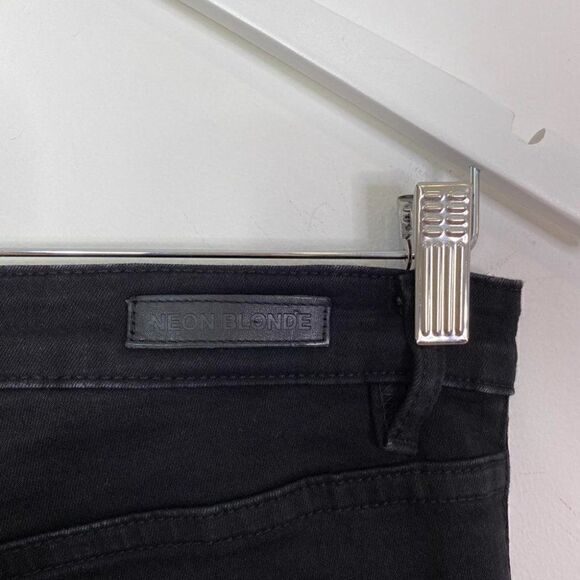 CLEARANCE Neon Blonde Blondie Tie Up Black Lace-Up Jeans - Picture 8 of 9